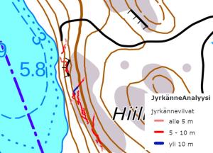 Karta som visar stup.